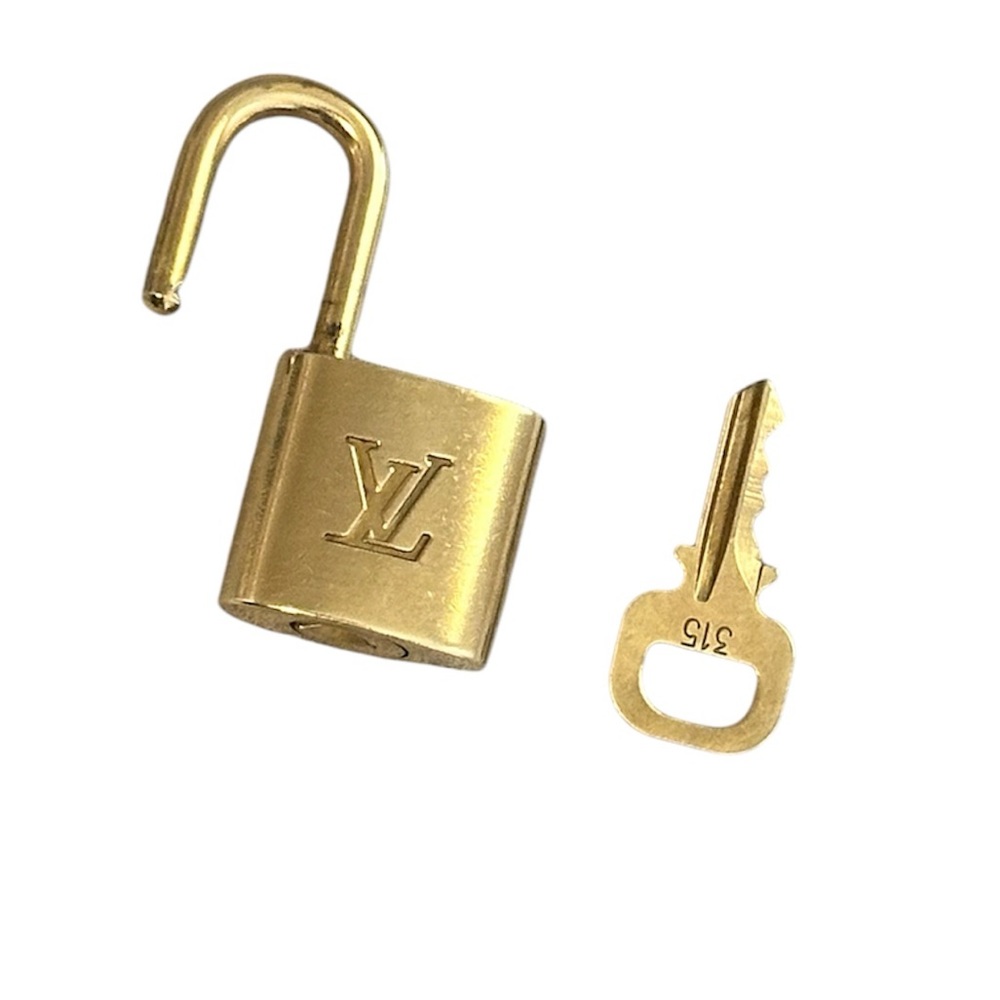Authentic Louis Vuitton Padlock and Key on 18” chain.
